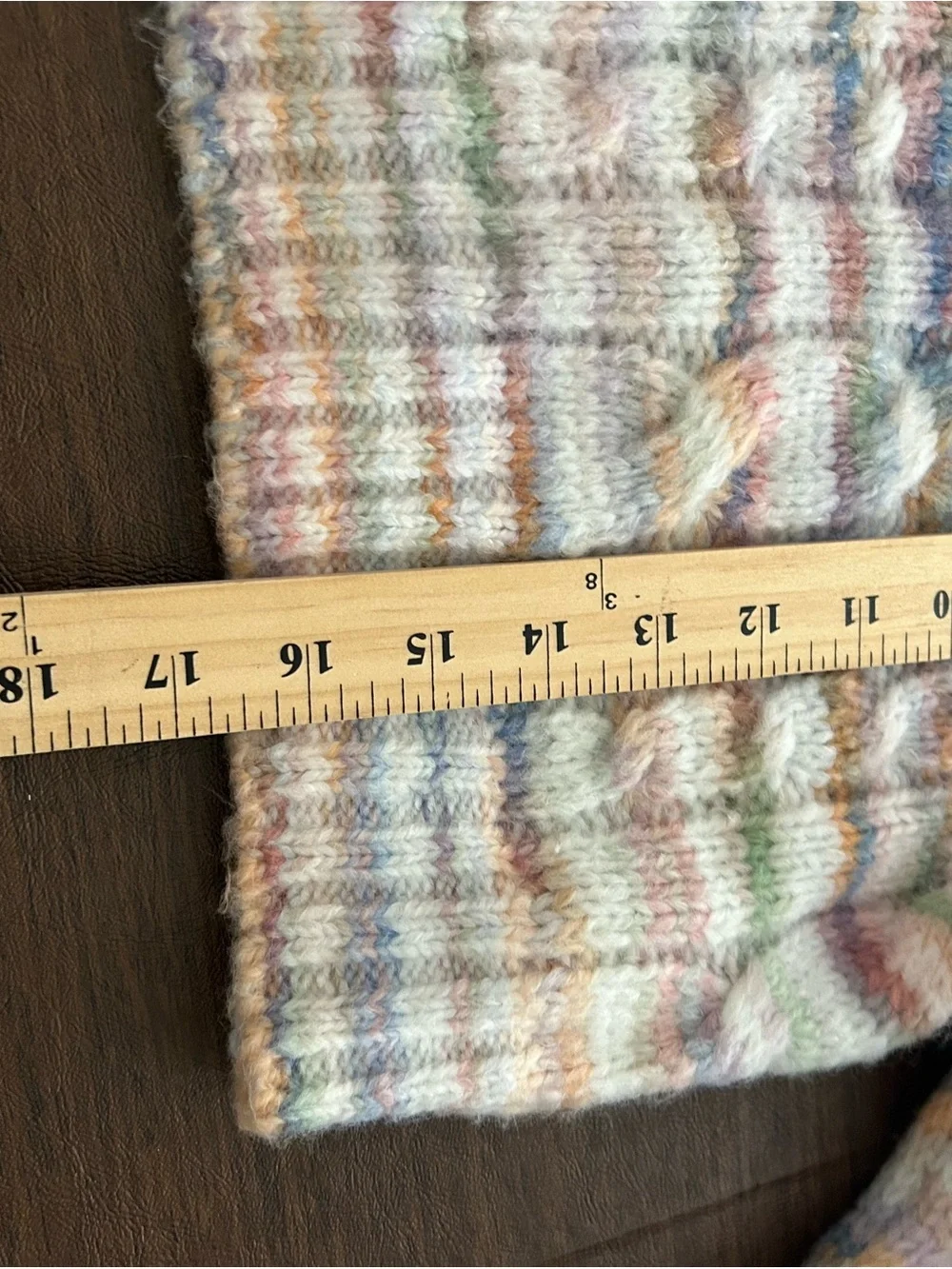 Altar'd State Pastel Multicolor Striped Cropped Crewneck Sweater
